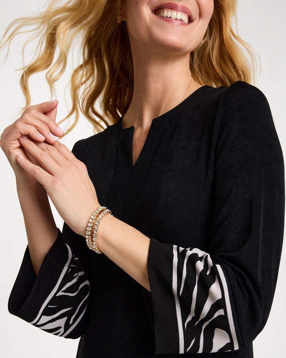 Travelers Zebra Trim Kurta Dress