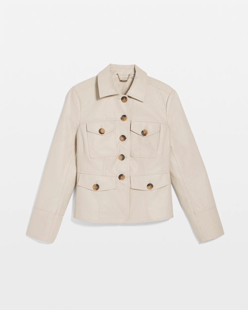 Crinkle Faux Leather Peplum Jacket