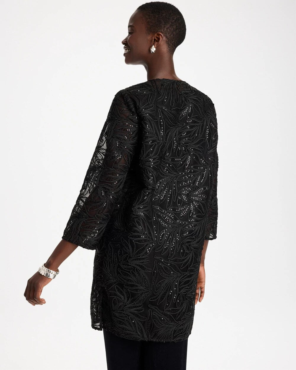 Travelers Sequin-Embellished Duster