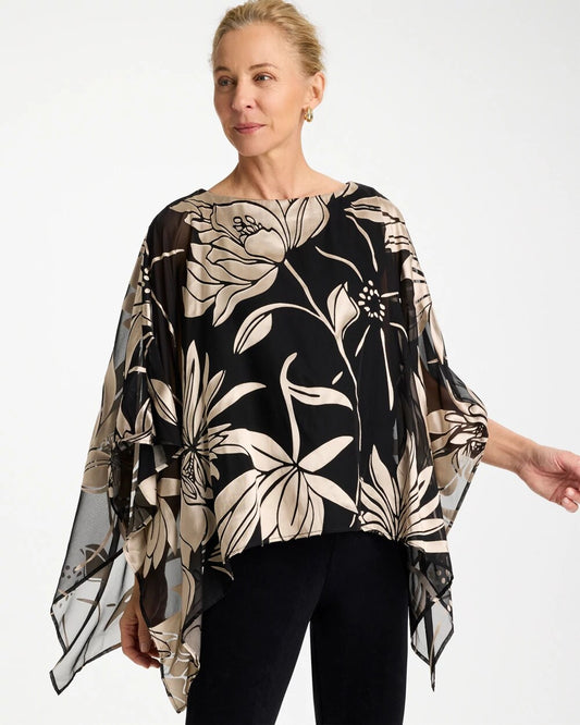 Travelers Burnout Floral Chiffon Top