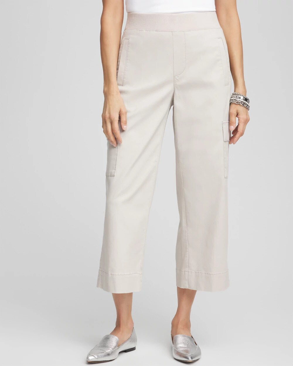 Cargo Straight Leg Cropped Pants