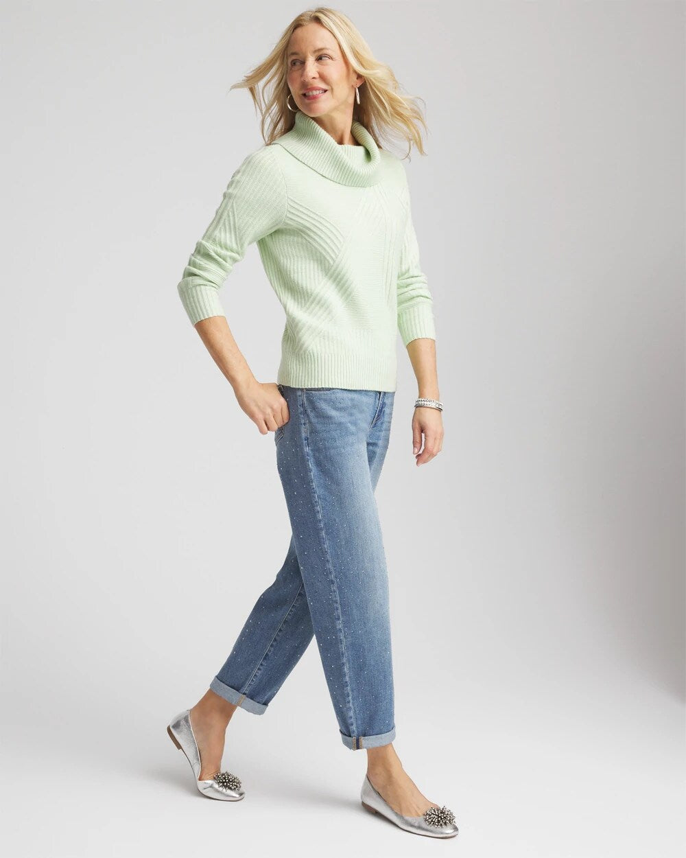 Ribbed Cowlneck Sweater