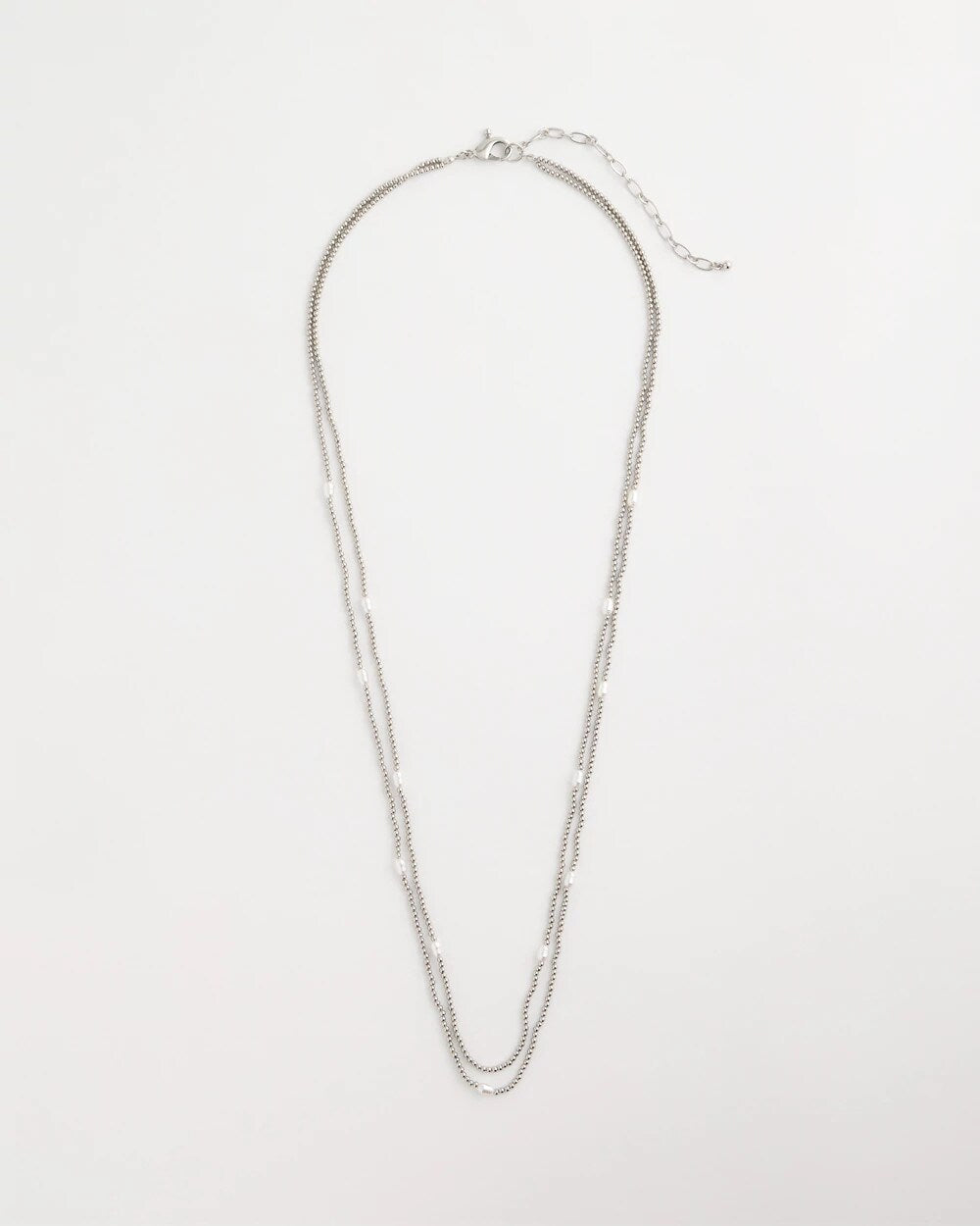 Pearlescent Bead Ball Long Necklace
