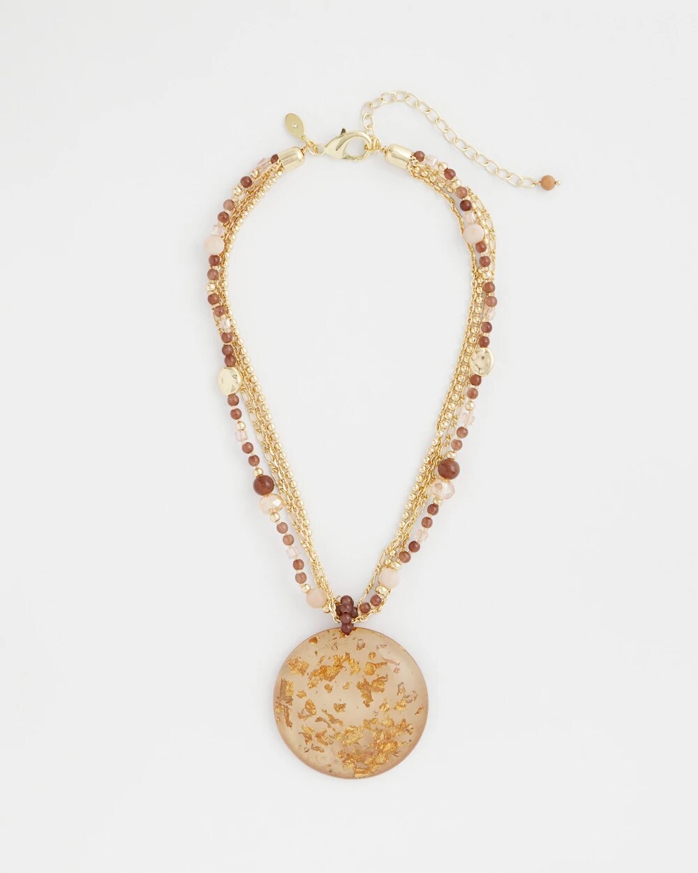 Gold Foil Pendant Necklace