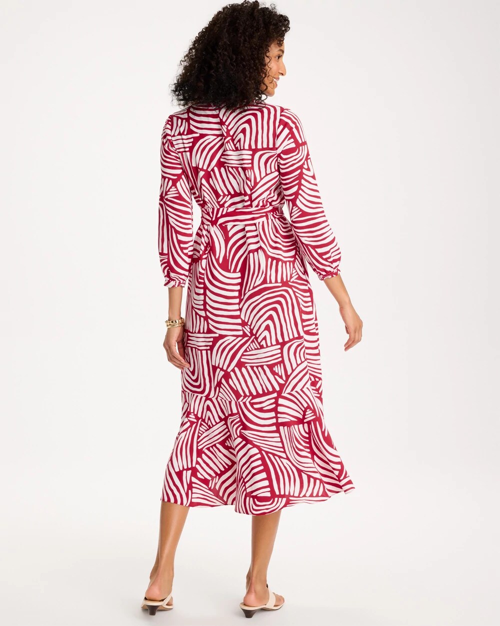 Printed Midi Shirt Dress