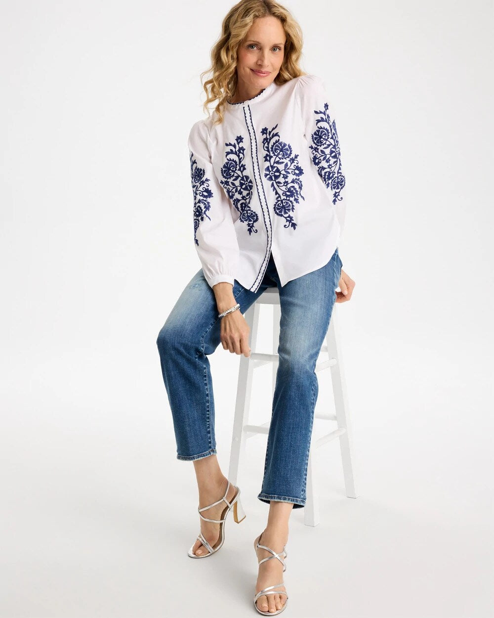 Poplin Embroidered Blouse