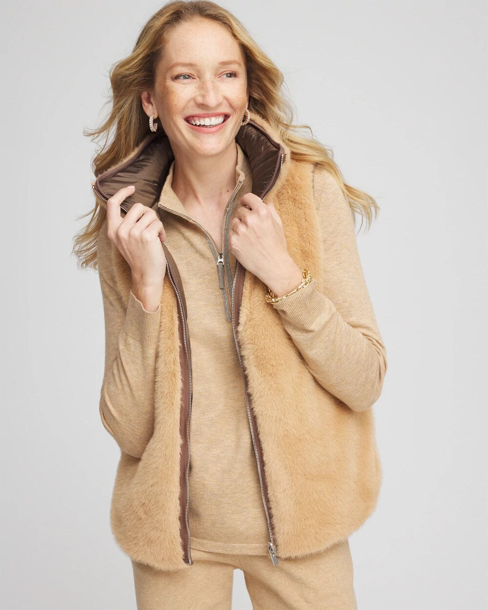 Zenergy Reversible Faux-Fur Vest