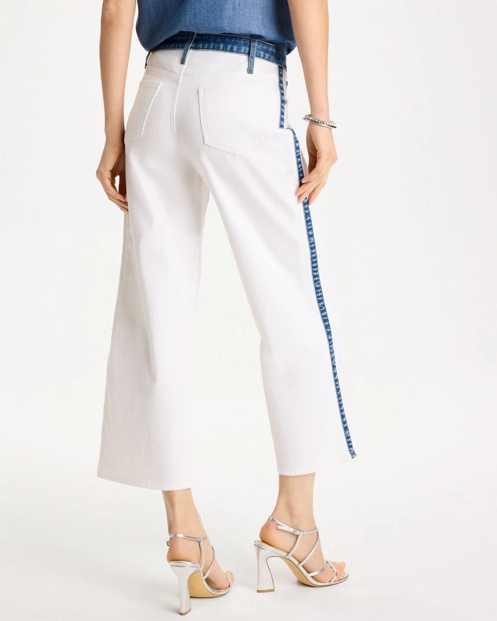Girlfriend Straight Colorblock Jeans