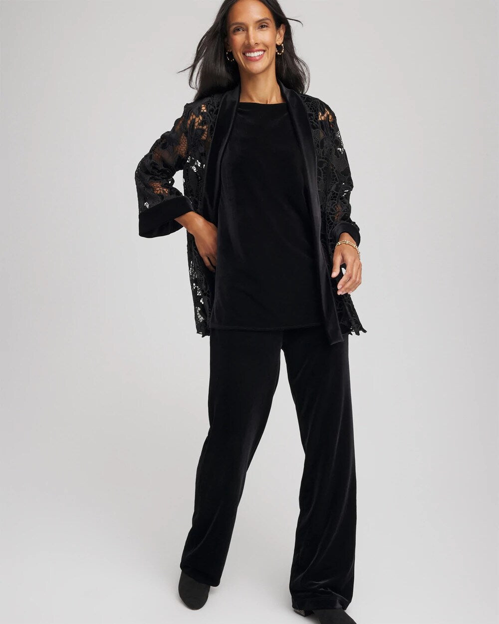 Travelers Velvet Side-Slit Tank