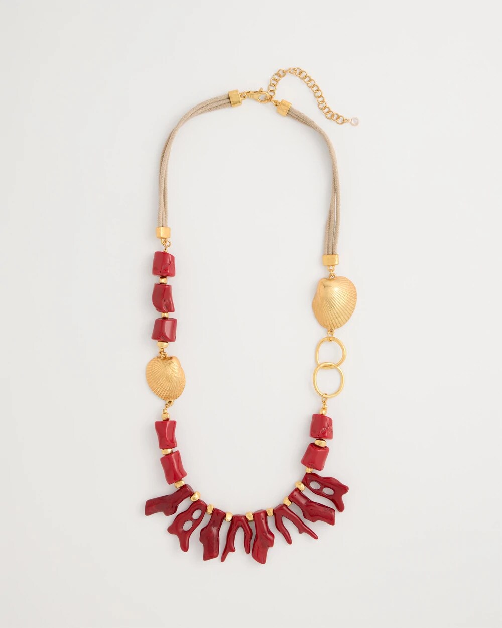 Chico's Originals Red Resin Necklace