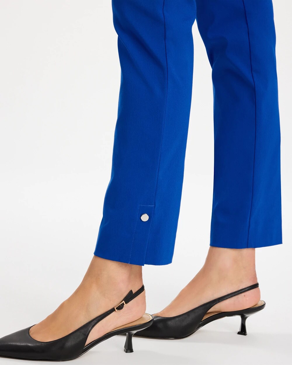 Brigitte Slim Button Hem Pants