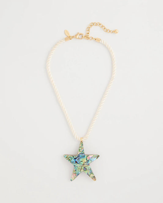 Abalone Shell Star Pendant Necklace