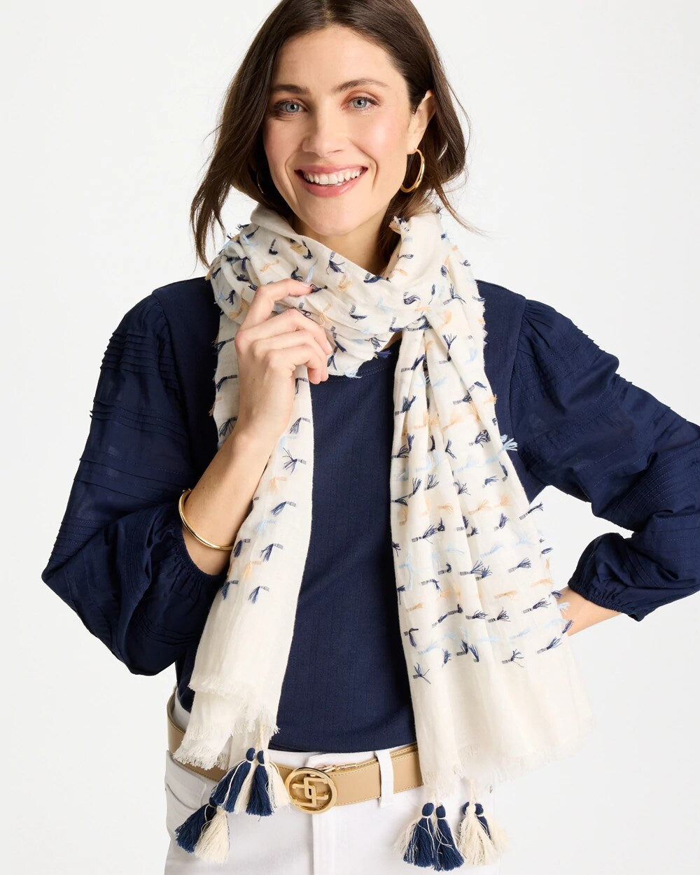 Fringe Oblong Scarf