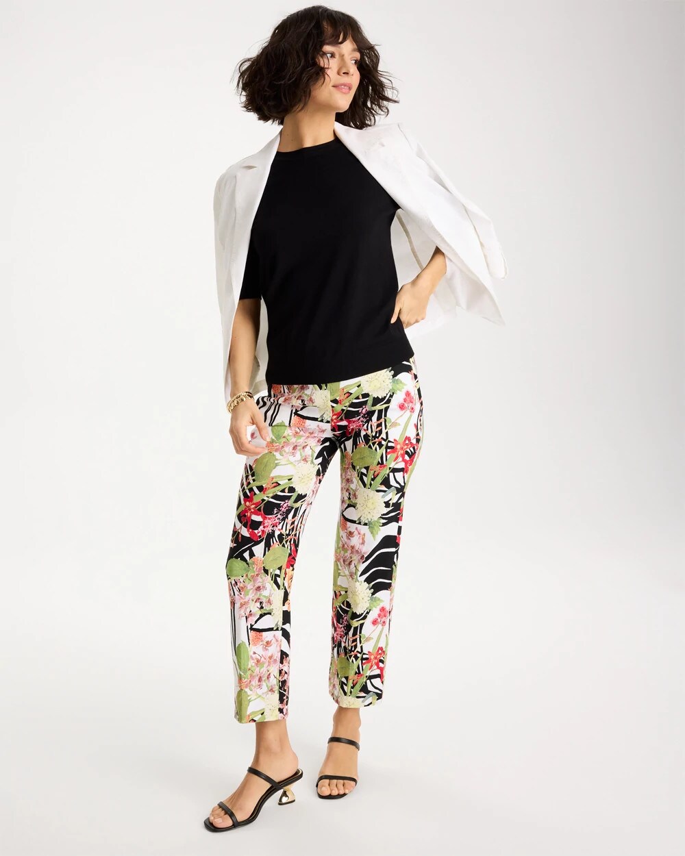 Tropical Nights Brigitte Straight Crop Pant