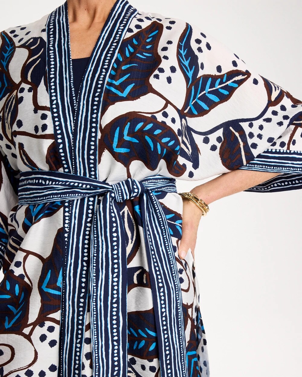 Forest Fusion Long Kimono