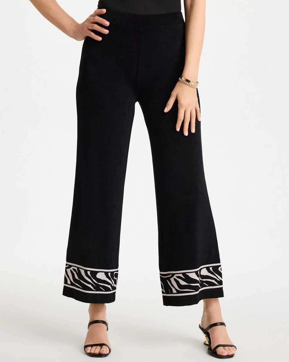 Travelers Abstract Zebra Cropped Pants