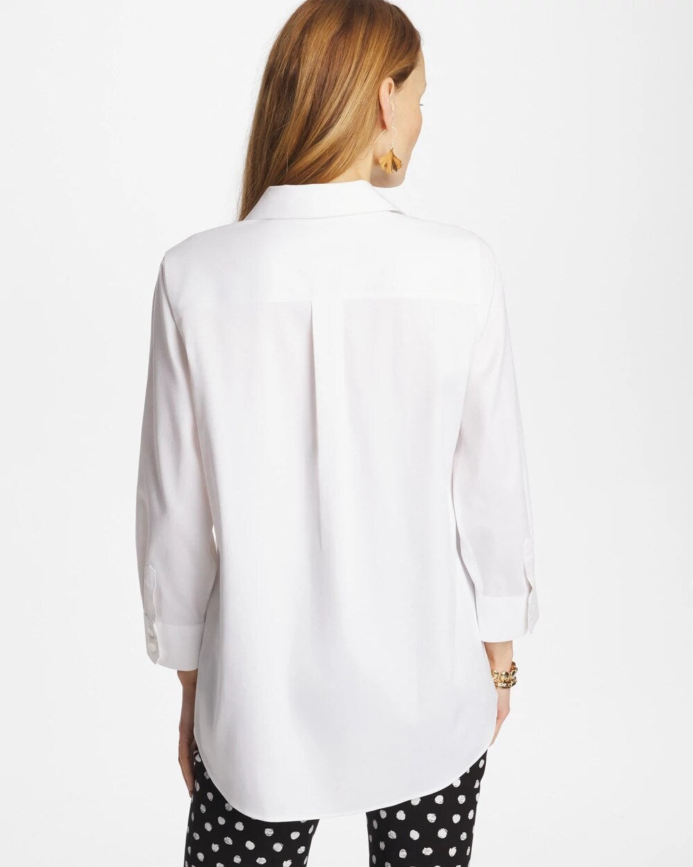 No Iron Stretch Splitneck Tunic