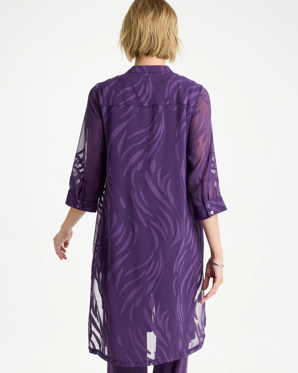Travelers Collection Sheer Jacquard Topper