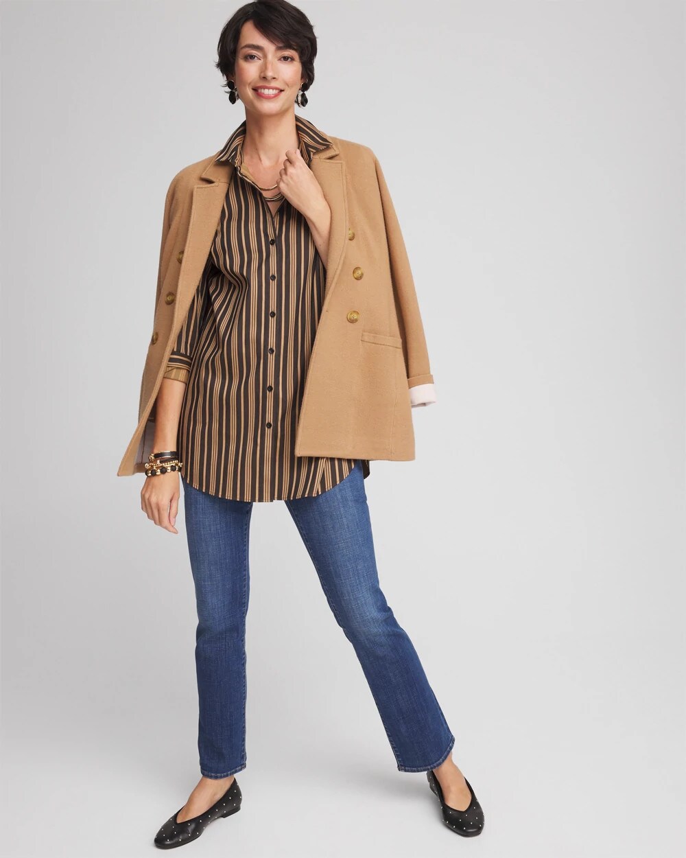 No Iron Stripe Tunic