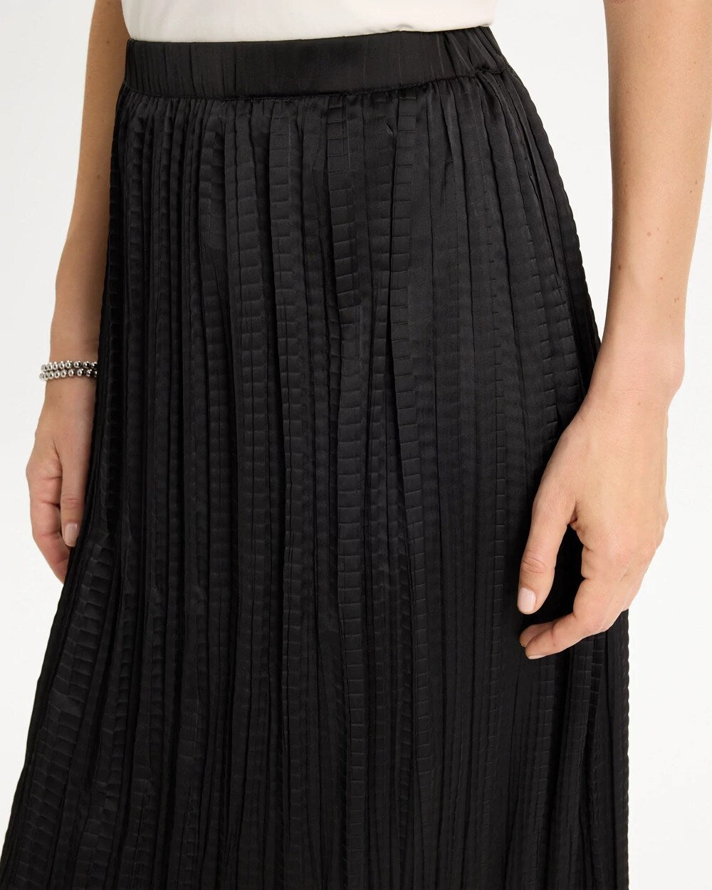 Satin Crinkle Maxi Skirt