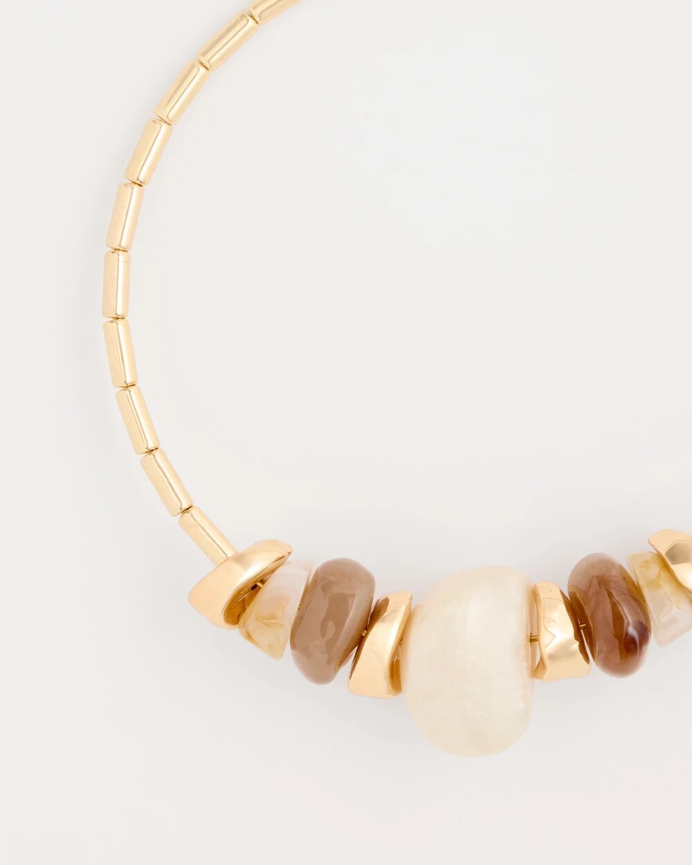 Neutral Stone Collar Necklace