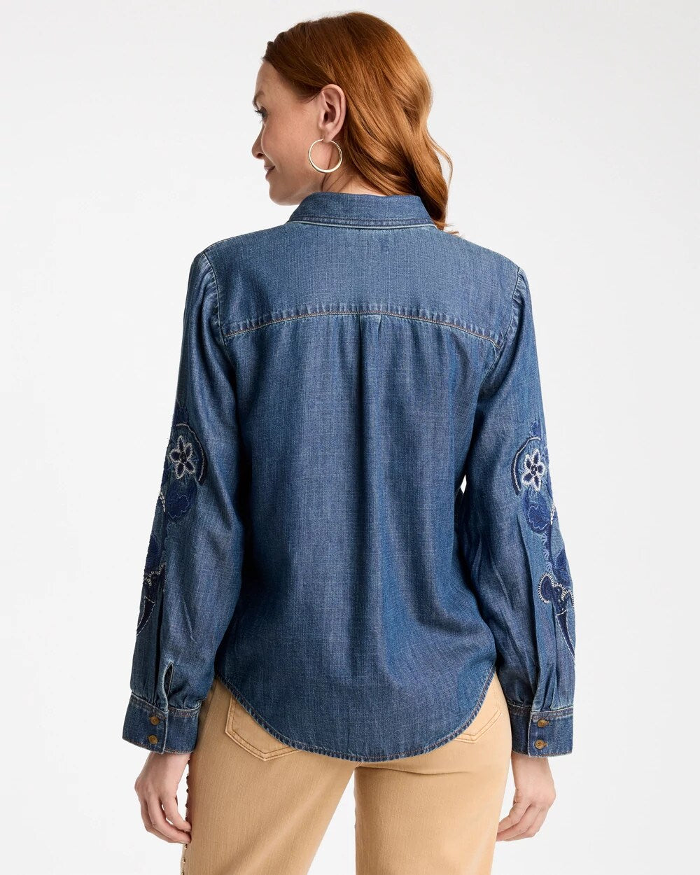Embroidered Denim Shirt