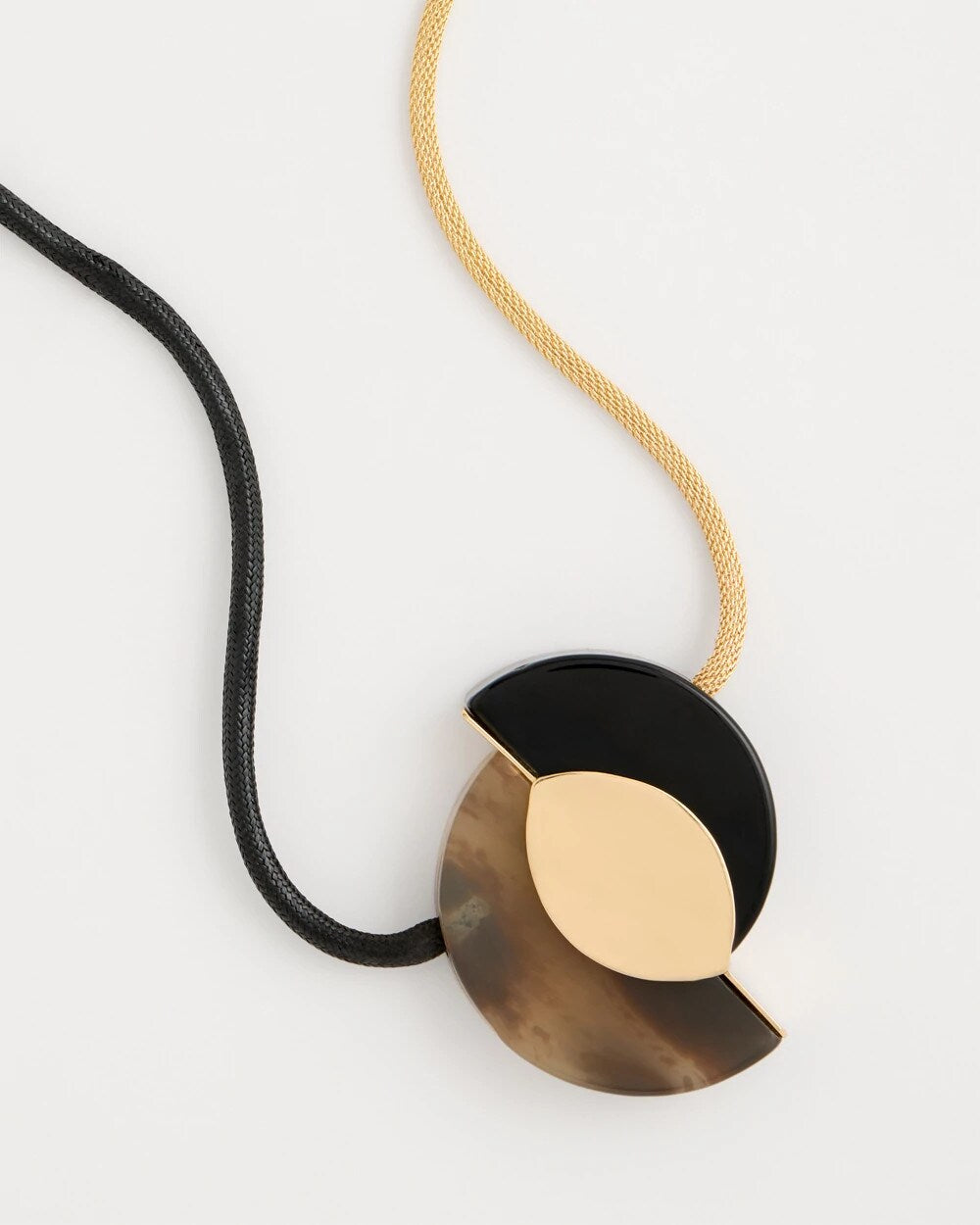 Neutral Resin Pendant Necklace