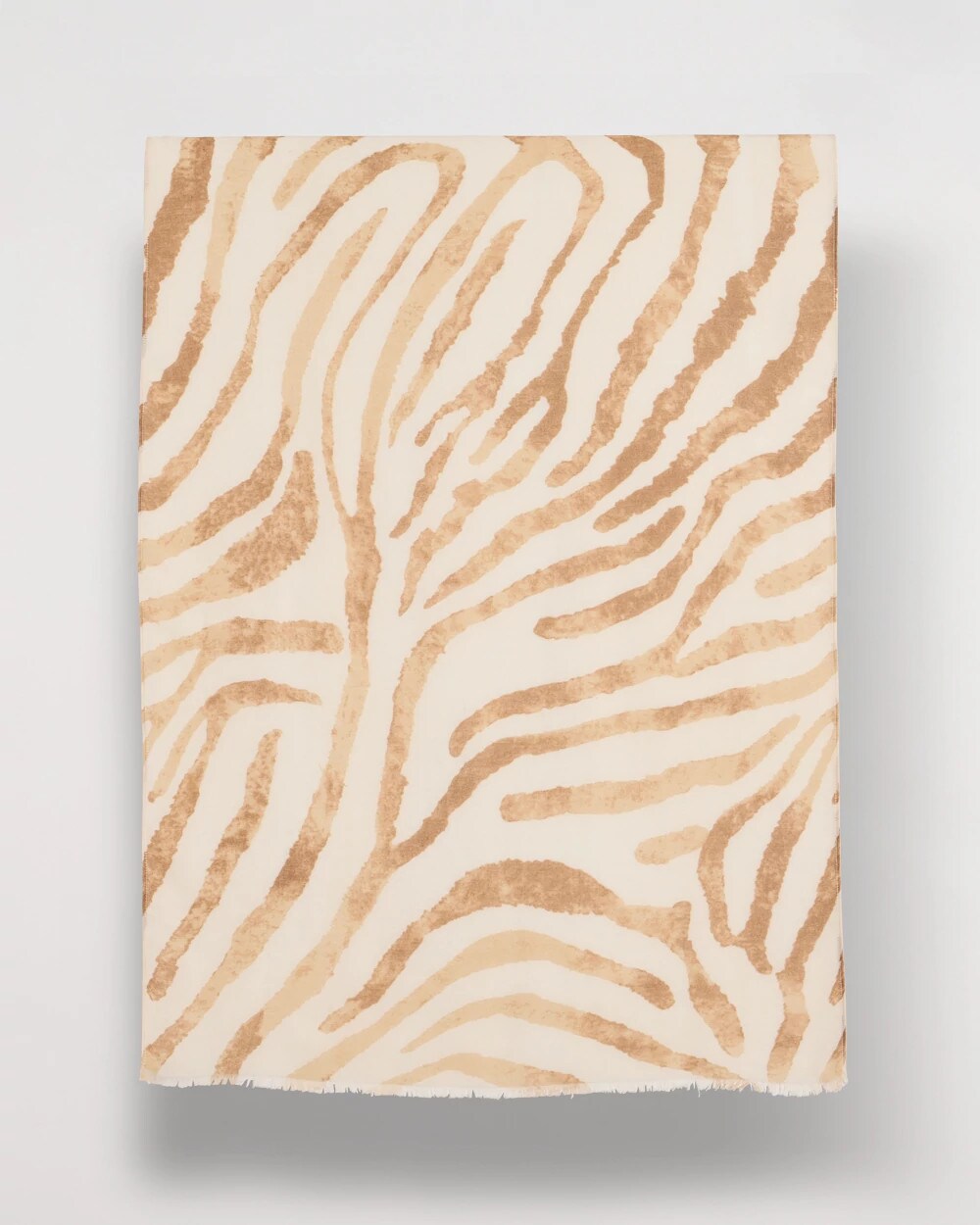 Neutral Zebra Animal Print Oblong Scarf