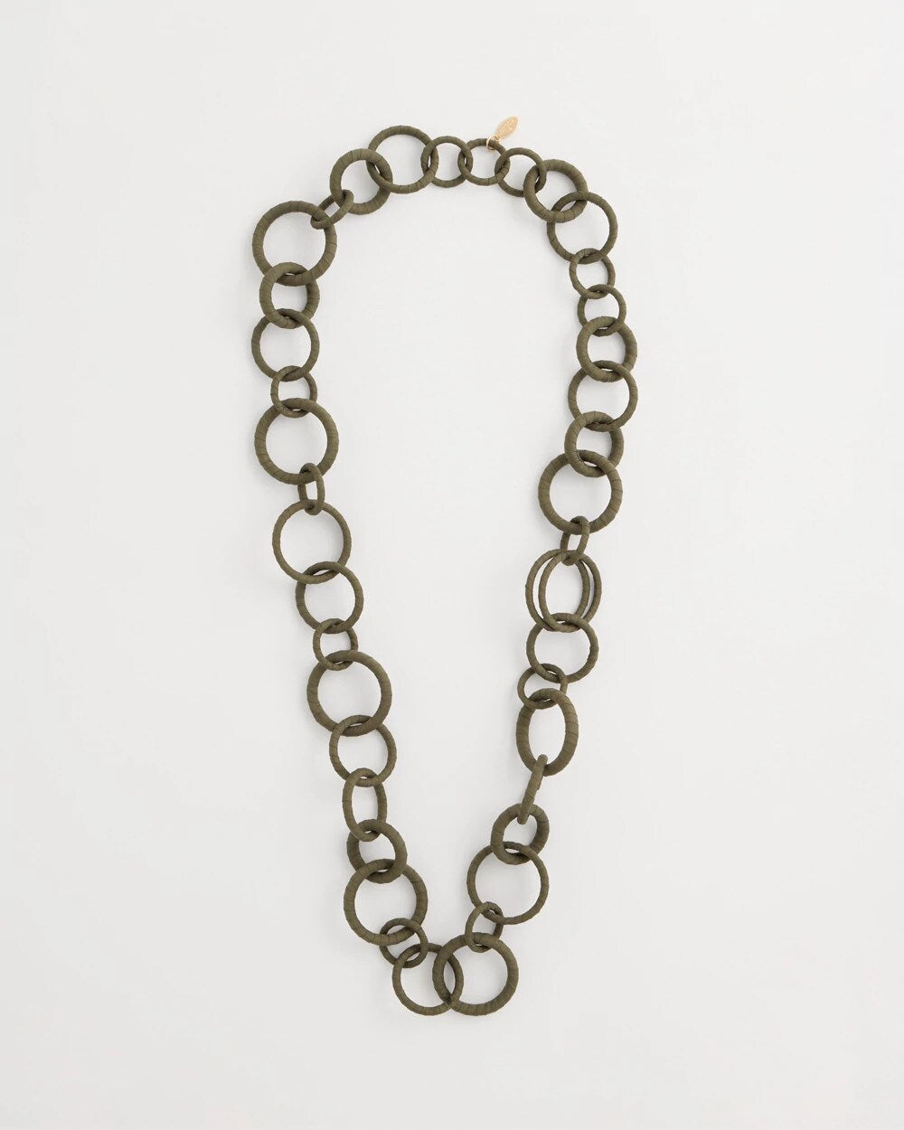 Wrapped Single-Strand Link Necklace