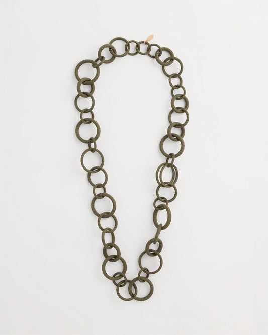Wrapped Single-Strand Link Necklace