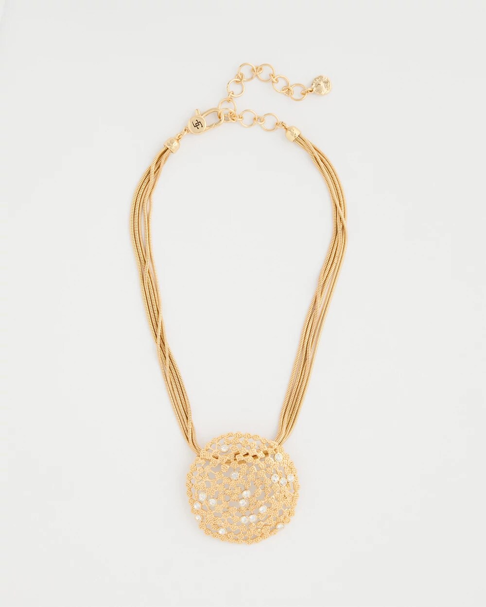 Sea Foam Medallion Pendant Necklace