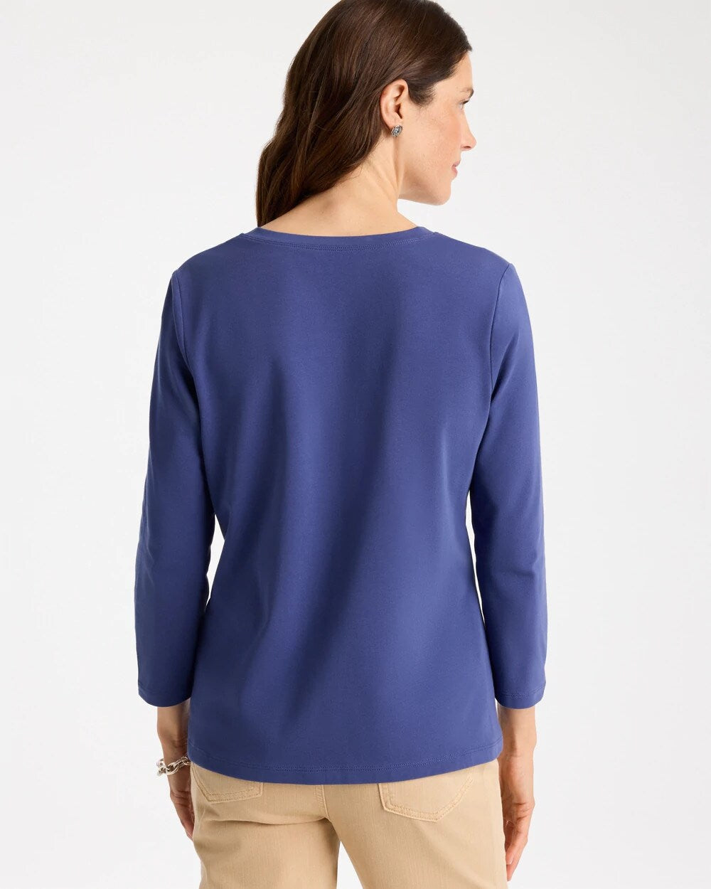 Cotton Stretch 3/4 Sleeve Tee