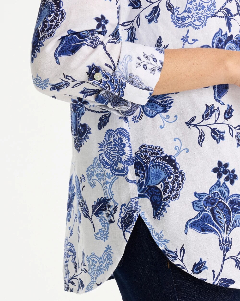 No Iron Linen Bloom Shirt