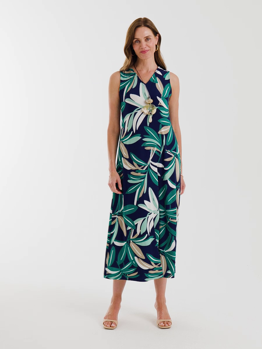 Travelers Palm Maxi Dress