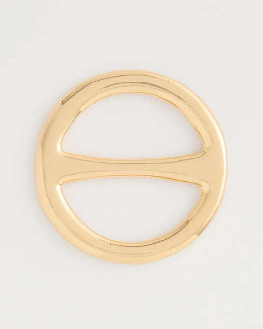 Golden Round Scarf Ring