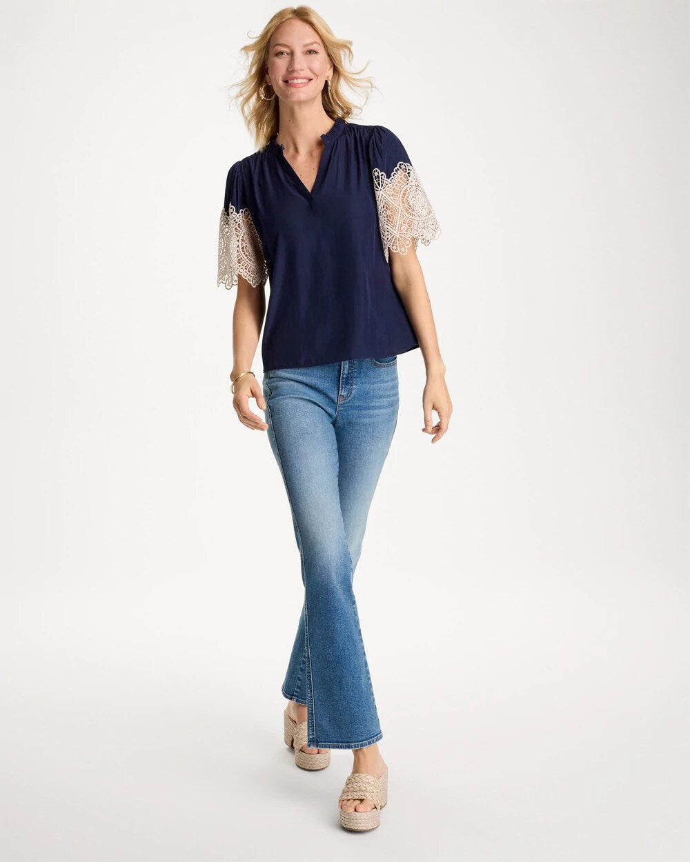 Sea Island Crochet Lace Blouse