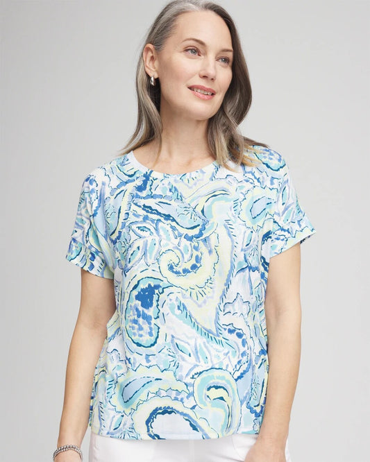Zenergy Paisley Drop Shoulder Tee