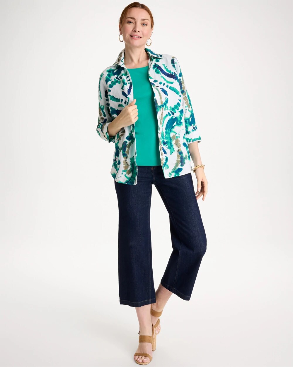 No Iron Athena Dye Linen Shirt