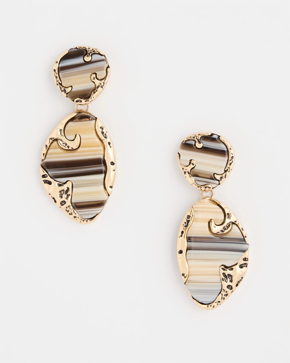 Artisanal Resin Organic Drop Earrings