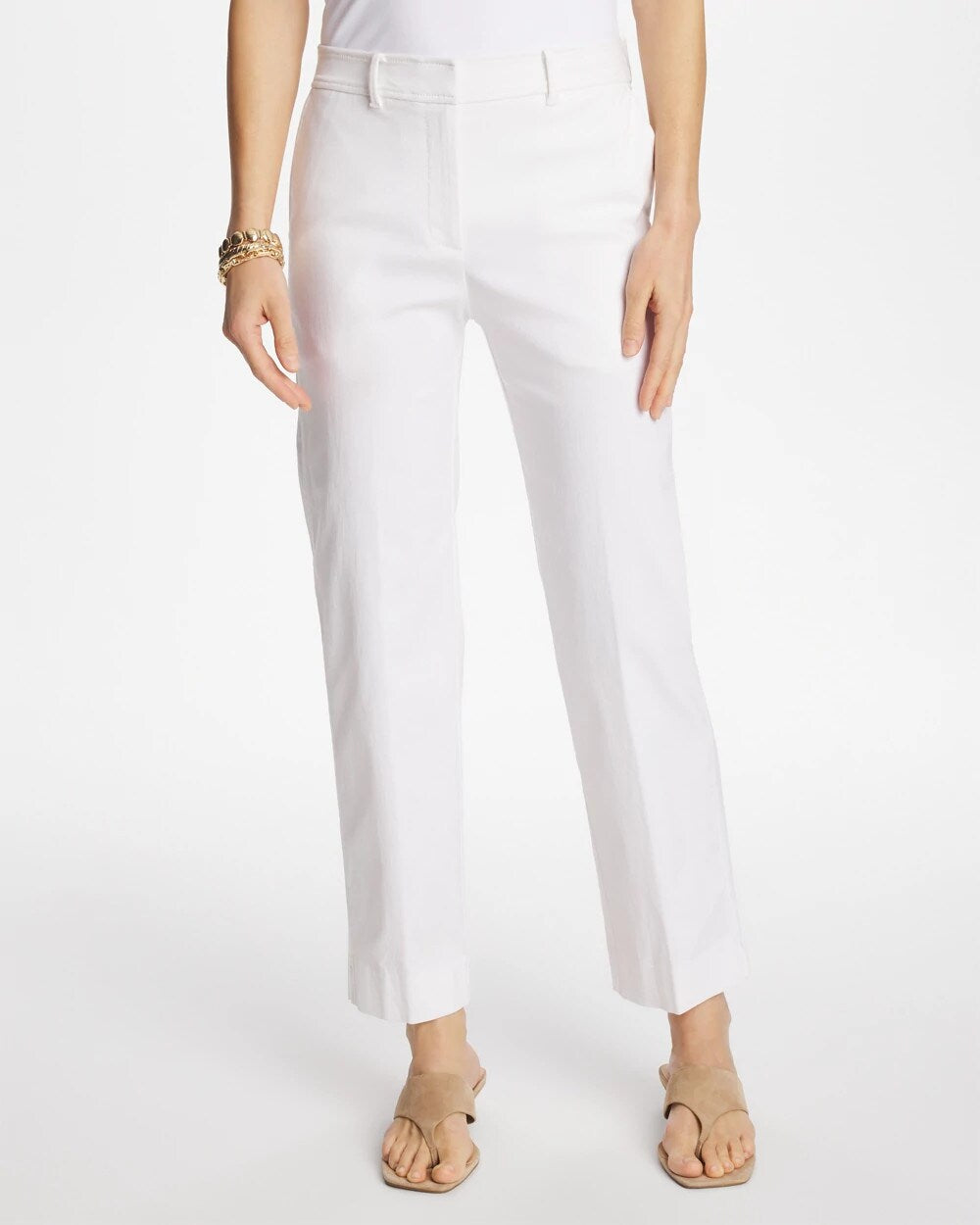 Emme Fly Front Straight Crop Pants