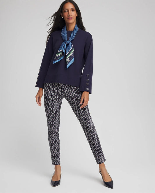 Brigitte Chain Connection Slim Ankle Pants