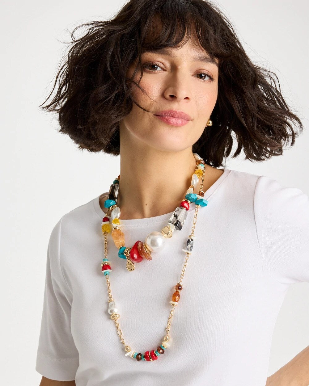Chico's Originals Short Beaded Necklace