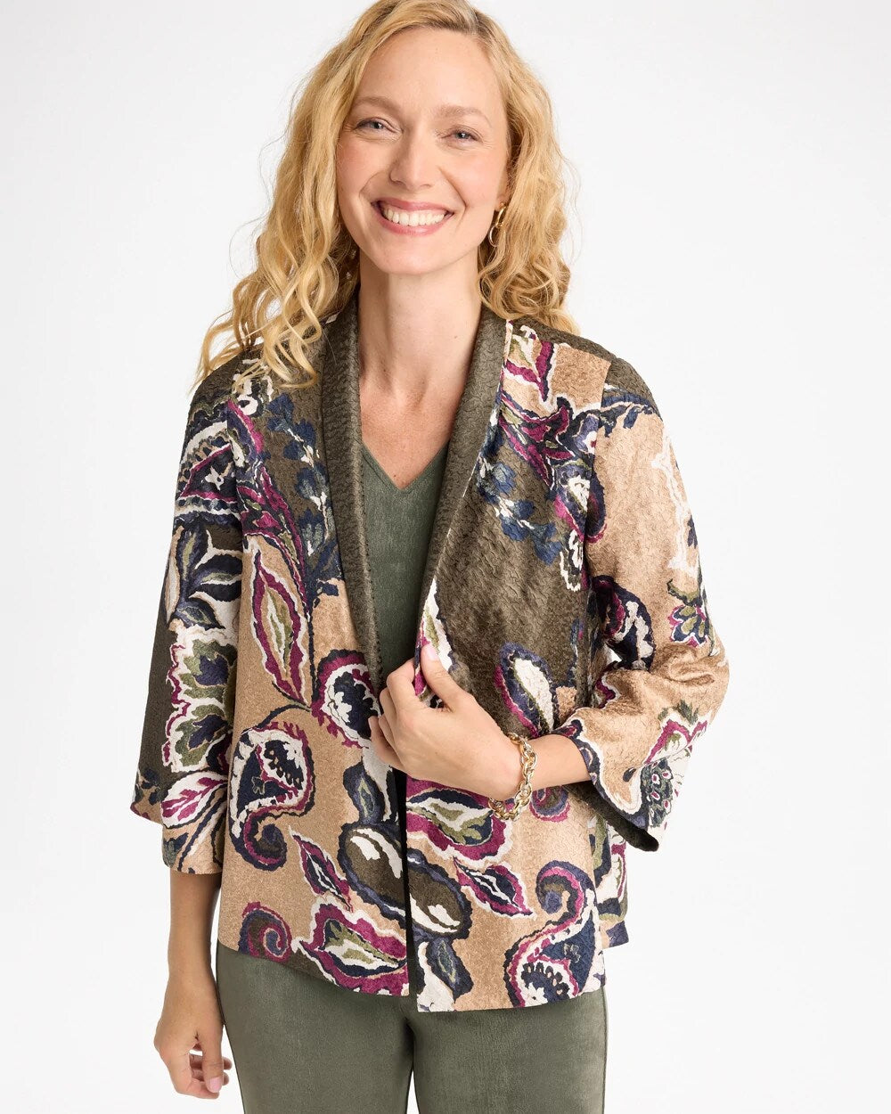 Travelers Collection Reversible Crushed Jacket