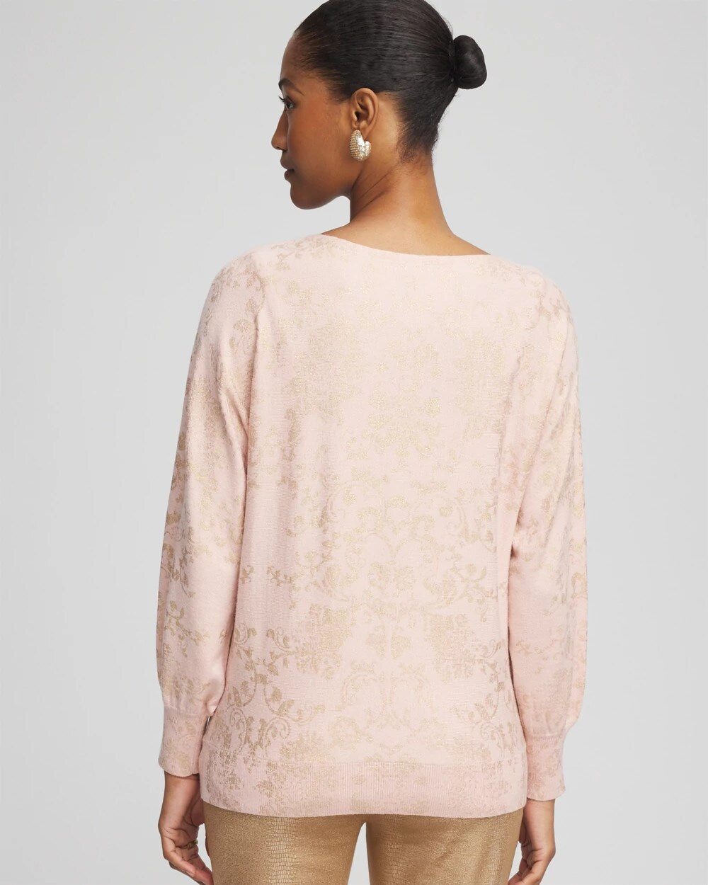 Ecovero Foiled Dolman-Sleeve Pullover