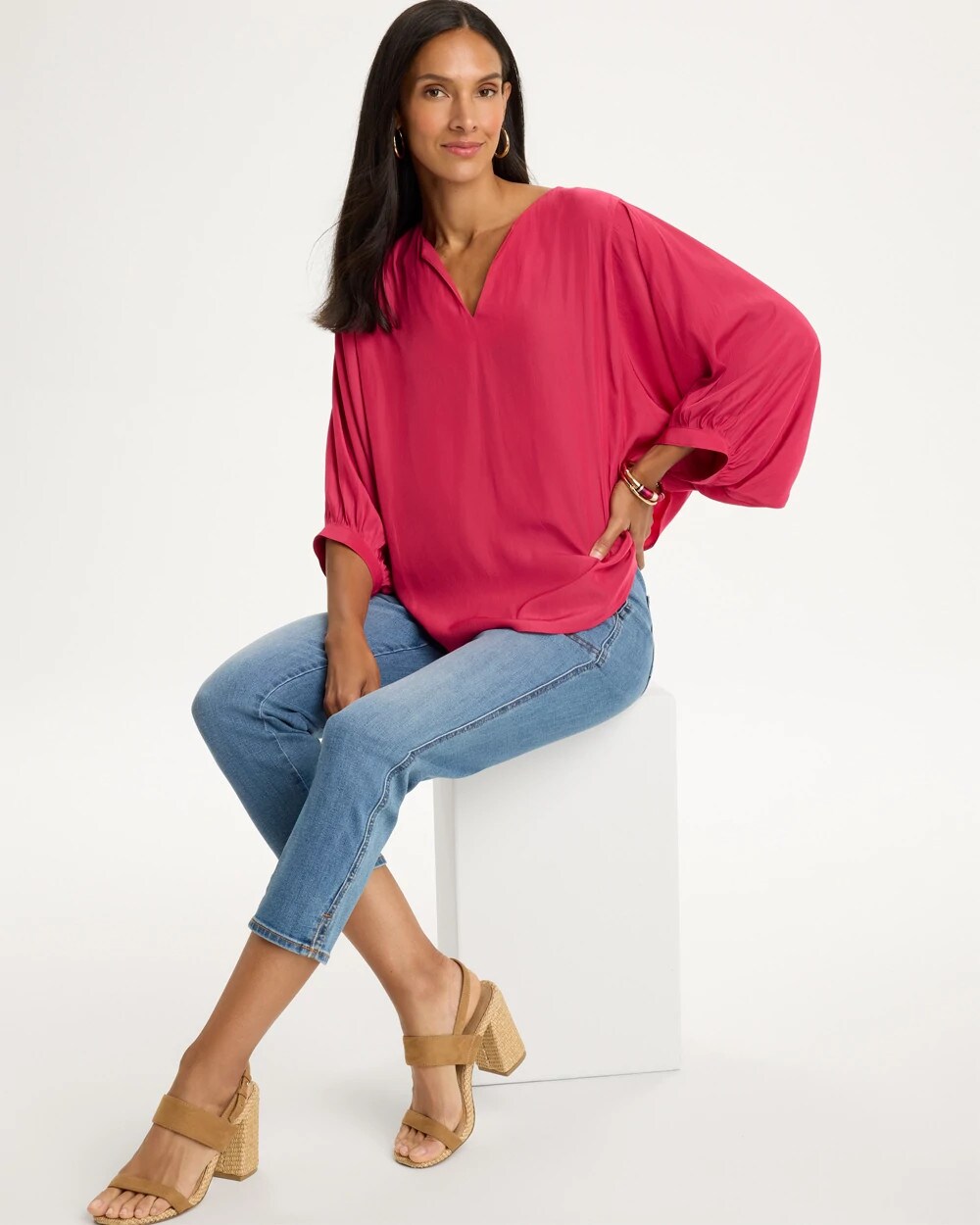 Sea Island Batwing Sleeve Blouse