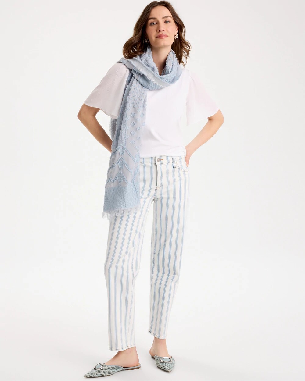 Gauze Sleeve Soft-Stretch Tee