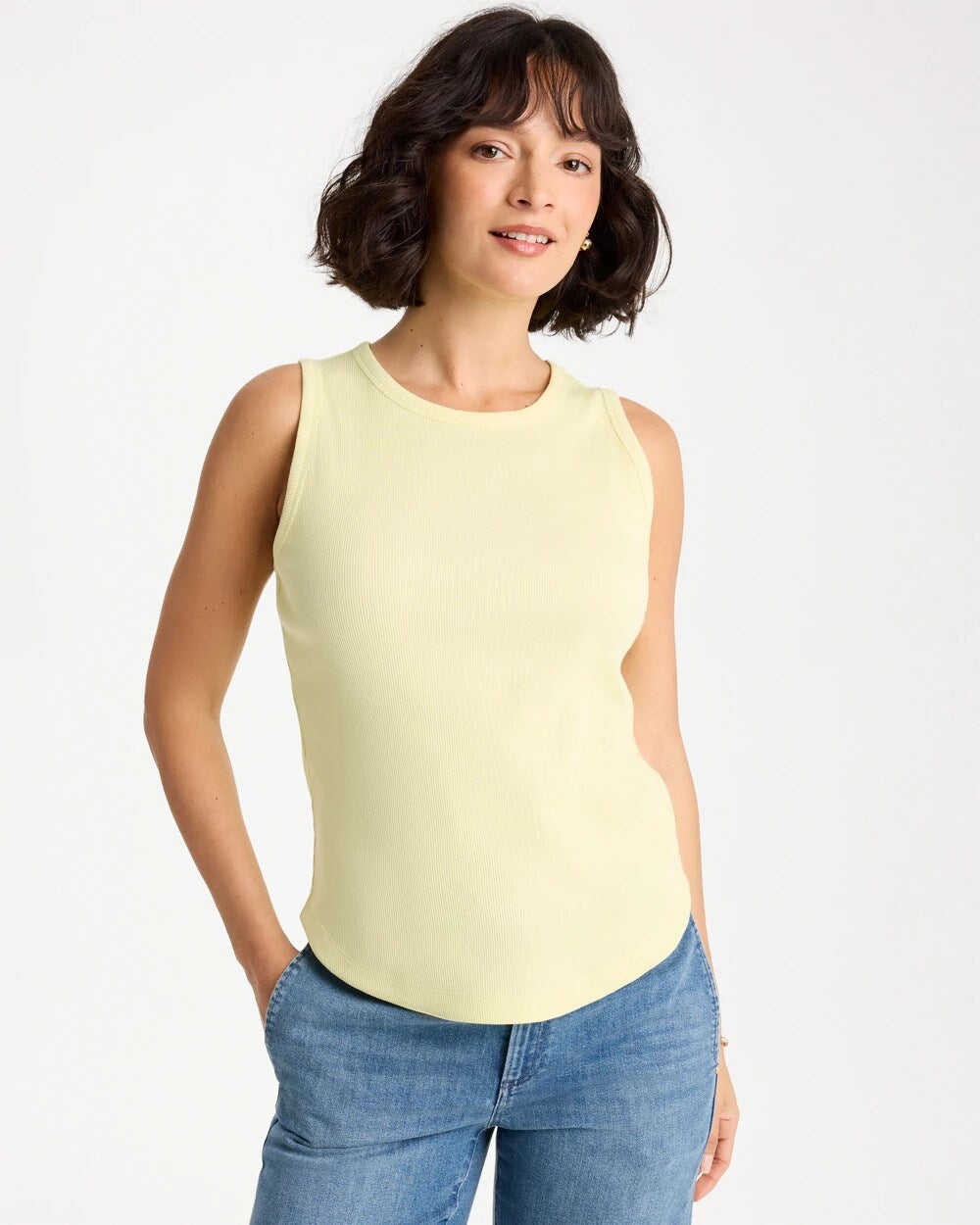 High Neck Rib Tank