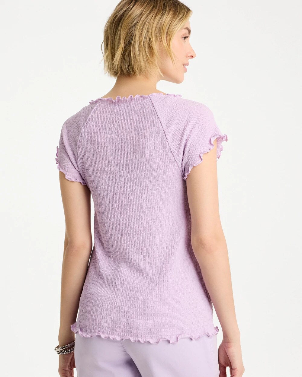 Textured Knit Lettuce Raglan Tee