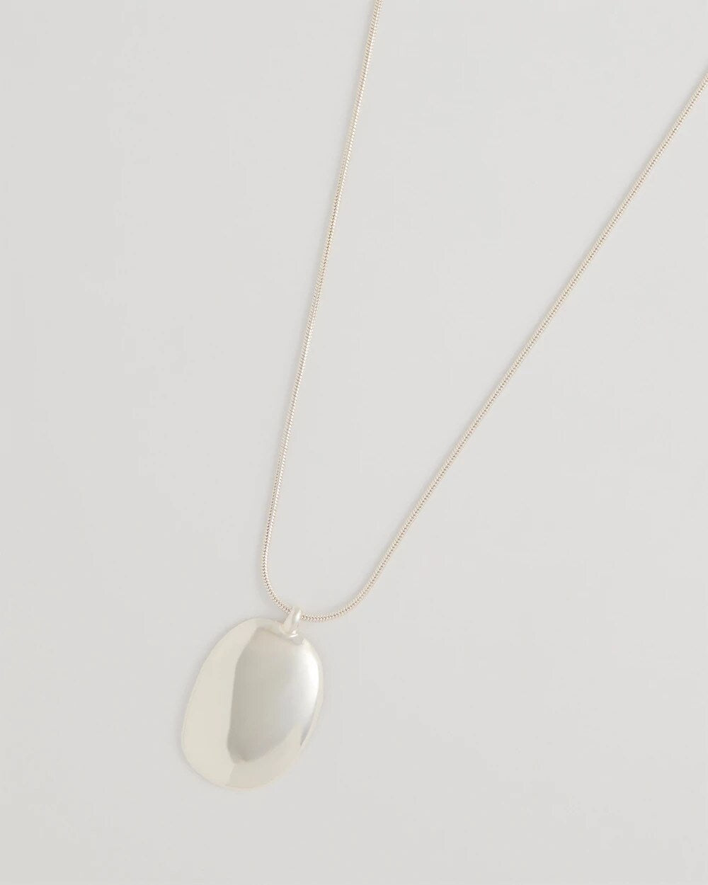 Adjustable Silvertone Pendant Necklace