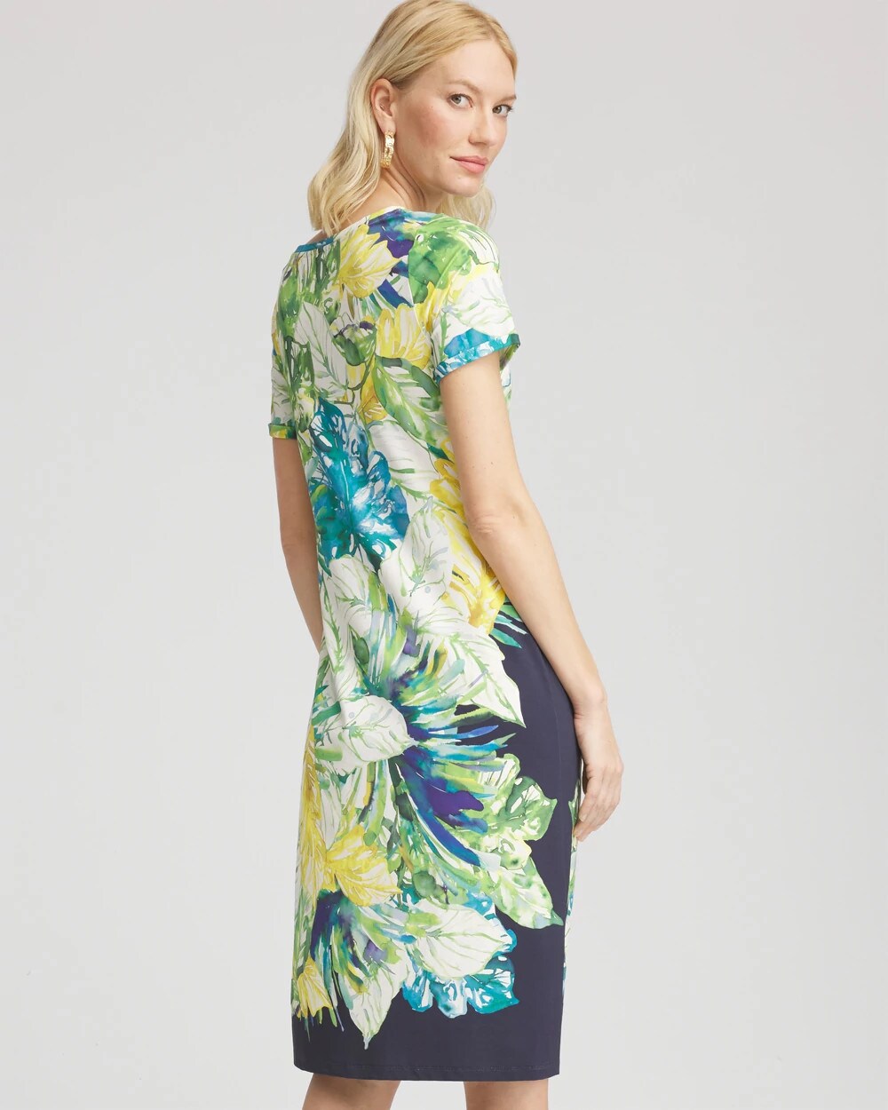 Twist-Front Knit Dress